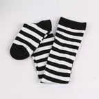 Womens Striped Thigh High Stockings Ladies Girls Black White pink Long Over Above Knee Socks femboy Cosplay Lolita Harajuku Y2k