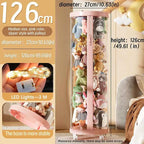 Transparent Doll Storage Box Plush Toy Organization Toy Storage Tube DIY Zipper Bins Kid Christmas Gift Children's Toy Organizer