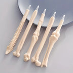 5pcs/pack Creative Bone-Shaped Ballpoint Pens Fun Unique Gift For Nurses Doctors Office Use Medical Notebook Writing Supplies