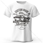 Men's Vintage Motors Graphic T-Shirt – Oversized Cotton Streetwear Tee