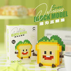 Fun Micro Particle Building Blocks Happy Eat and Play Series Vibrant Avocado Pineapple Children's Educational Assembling Toys