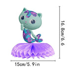 Gabby's Dollhouse paper honeycomb ornament birthday party or baby shower decoration kid favor Party Tabletop Decorations Set