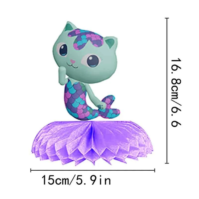 Gabby's Dollhouse paper honeycomb ornament birthday party or baby shower decoration kid favor Party Tabletop Decorations Set