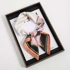 2024 Luxury Square Silk Scarf for Women Hijab Hair Bands Neckerchief Female Satin Shawl Ribbon Headband Fashion Wraps Bandana