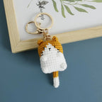 Small Cat Crochet Keychain Cute Kitten Bag Charm