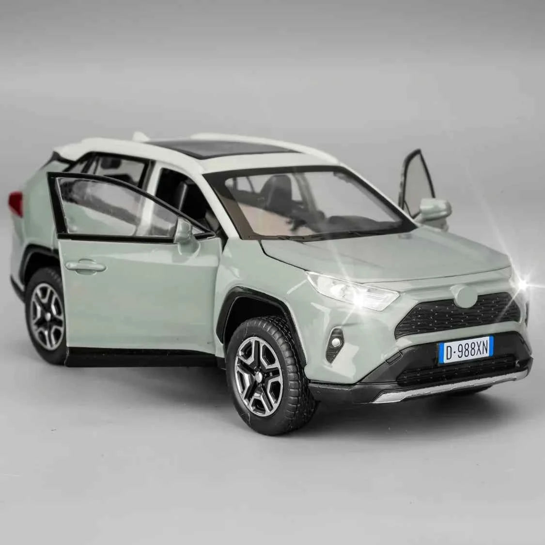 RAV4 Diecast Toy Car with Light & Sound – Alloy Model Vehicle Toy