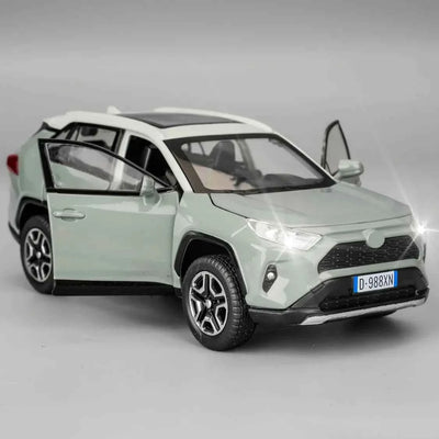 RAV4 Diecast Toy Car with Light & Sound – Alloy Model Vehicle Toy
