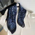 New Fashion 70X70cm Women's Scarf Paisley Print Scarf Cotton Texture Square Shawl Decorative Headband Neck Luxury Design Bandana