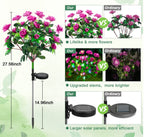 New LED Waterproof Solar Azalea Flowers Lights Outdoor Landscape Light for Lawn Patio Garden Path Decorative Lighting Lamp
