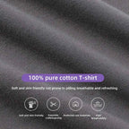 100% Pure Cotton T-Shirt With Round Neck Shoulder Design For Both Men Women Summer Solid Color Short Sleeved Casual Loose Fit