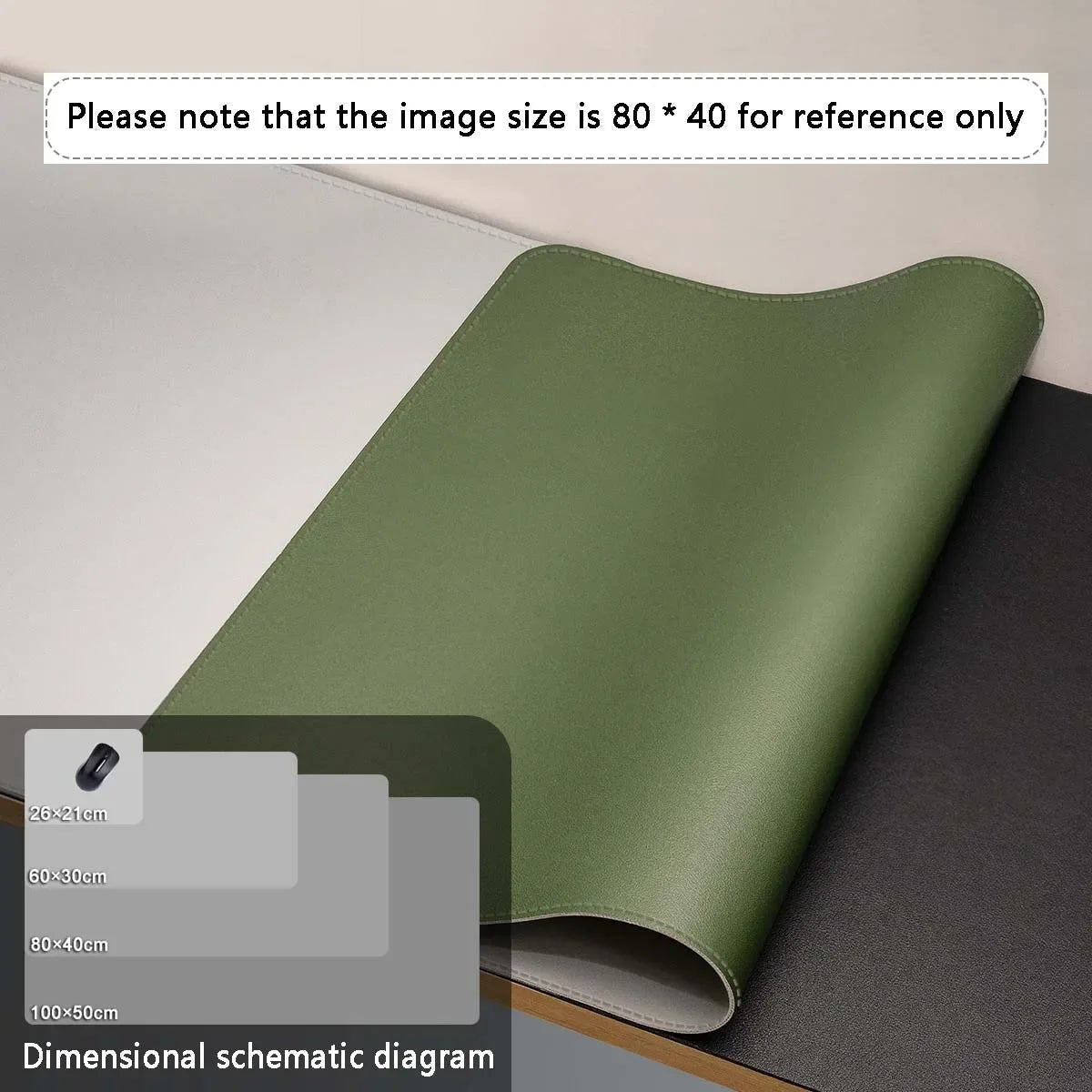 Mouse Pad Large Size Office Desk Protector Mat PU Leather Waterproof Desktop Keyboard Desk Pad Gaming Mousepad PC Accessories