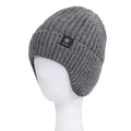 Winter warm woolen hat for middle-aged and elderly people, men's one-piece snowflake ear protection, thickened knitted hat for a