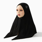 Solid Color Cotton Triangle Scarf Muslim Hijab Shawls Woman Soft Wraps Lady Fashion Causal Turban Islamic Jersey Headband