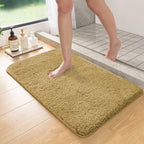 Long Hair Absorbent Bathroom Mat – Soft Furry Non-Slip Shower Floor Rug