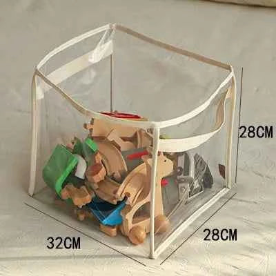 Transparent children's toy storage basket large size toy storage bag large capacity household multifunctional storage basket