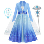 Frozen Elsa Anna Princess Girl Vestidos Costume Kid Dress Disney Snow Queen Halloween Cosplay Birthday Party Dress Up 2-10 Years