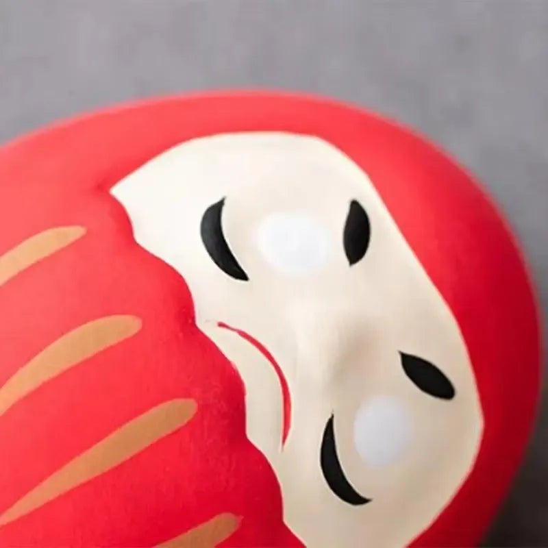 1pc Japanese Ceramic Daruma Statue Daruma Tumbler Crafts Lucky Fortune Ornament Landscape Daruma Doll Fengshui Home Decor Gift