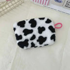 Heart Printed Cute Small Lipstick Cosmetic Bag Travel Makeup Organizer Toiletry Storage Bag Pouch Card Holder Purse Bags
