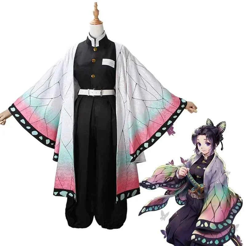 Kochou Shinobu Anime Cosplay Costume with - Wig Set