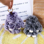 Fluffy Bunny Plush Keychain Cute Rabbit Bag Charm