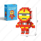 Spider Man Building Block Deadpool & Venom Iron Man Figure Batman Super Hero Cartoon Character Model Toys for Gifts