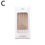 6pcs Metal Gold Silver Birthday Candles DIY Colorful Cake Decoration Baby Shower Gender Reveal Cupcake Decorating Candle Toppers