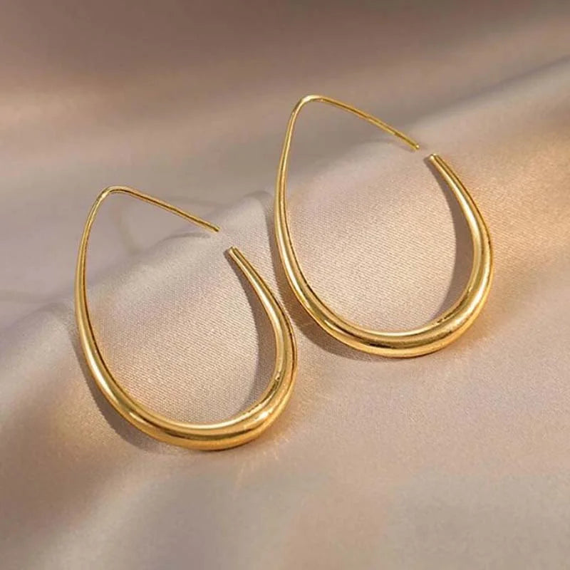 Simple French Style Geometric Earrings For Women Fashion Luxurious Drop Earring Daily Party Vacations Jewelry Gifts 2025 New