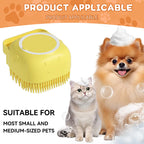 Dog Bathing Brush Pet Massage Brush Shampoo Dispenser Soft Silicone Brush Rubber Bristle for Dogs and Cats Shower Grooming Tool - WTN Essentials 