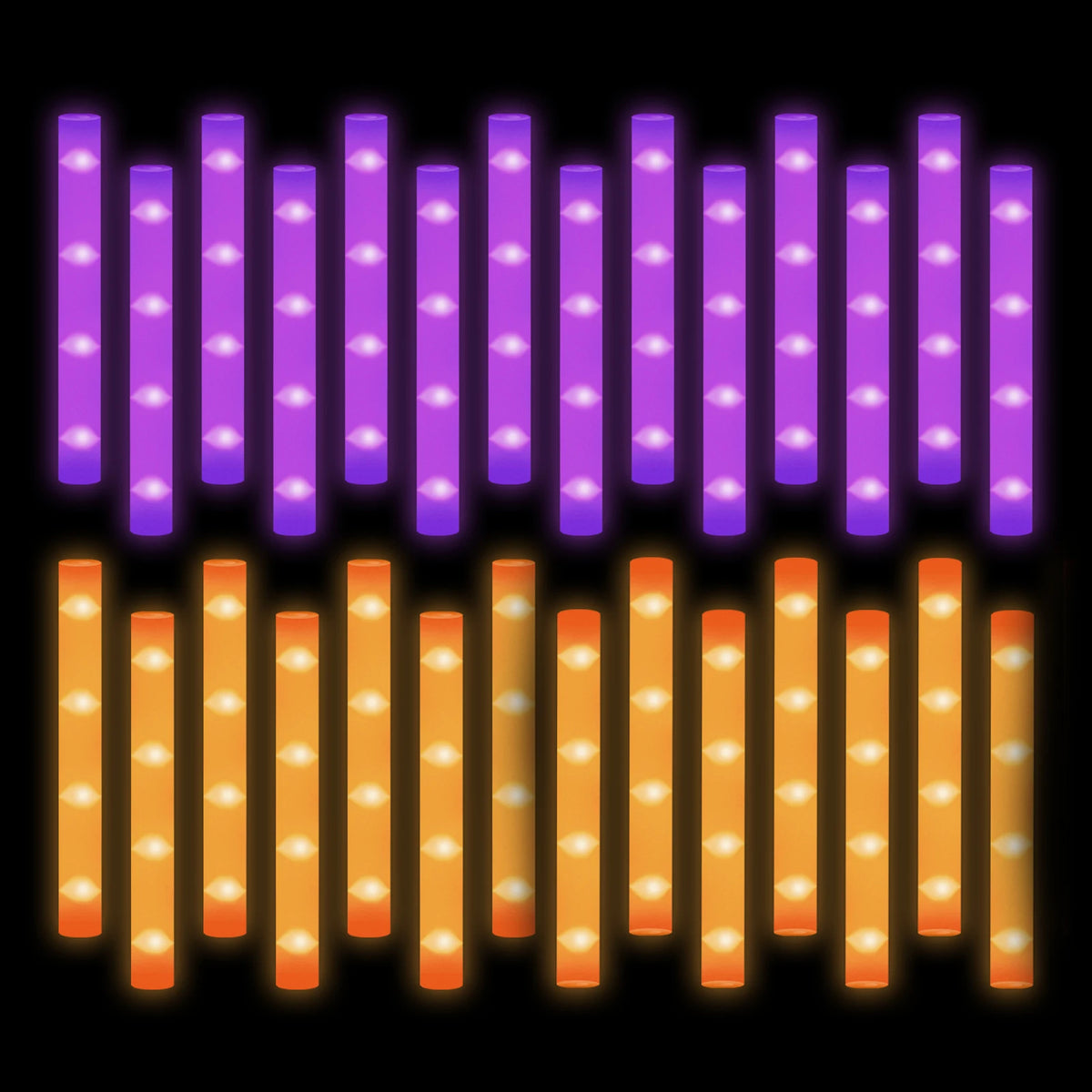 120-30PCS LED Foam Glow Sticks Glow Party Supply with 3 Modes Glow Stick for Wedding for Birthday Concert Halloween Christmas