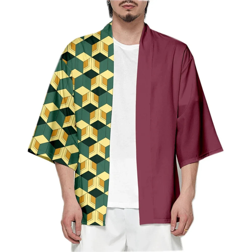 Tanjiro & Zenitsu Anime Cosplay Costume – Kimono Haori Outfit
