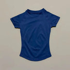 Short Sleeve Seamless Yoga Top Women Quick Dry Breathable Slim Fit Workout Gym Running Fitted Sports T-Shirt Activewear