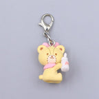 Kawaii Rilakkuma Easy Bear Keyrings Lazybear Doll Keychains Bag Clothing Puller Phone Rope Necklace Accessories Pendants Gift