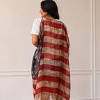 Popular Shawl American Flag Oblong Scarfs Patriotic Stars Pattern Headscarf Muffler Voile Soft Wrap Geometric Stripes Scarf