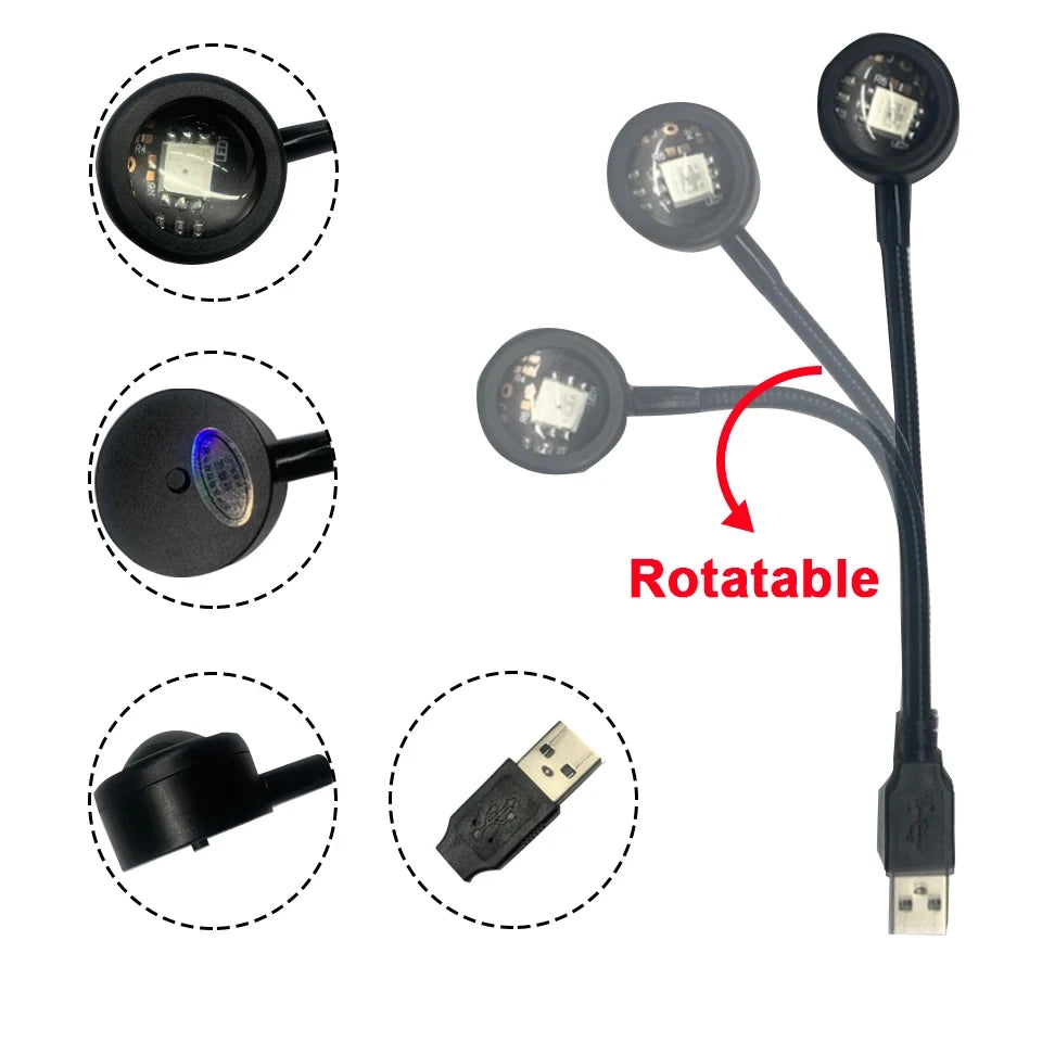 HOMEFISH USB Sunset Projector Lamp Night Light for Bedroom Living Room Wall Photography Party Mood Lighting Decoration
