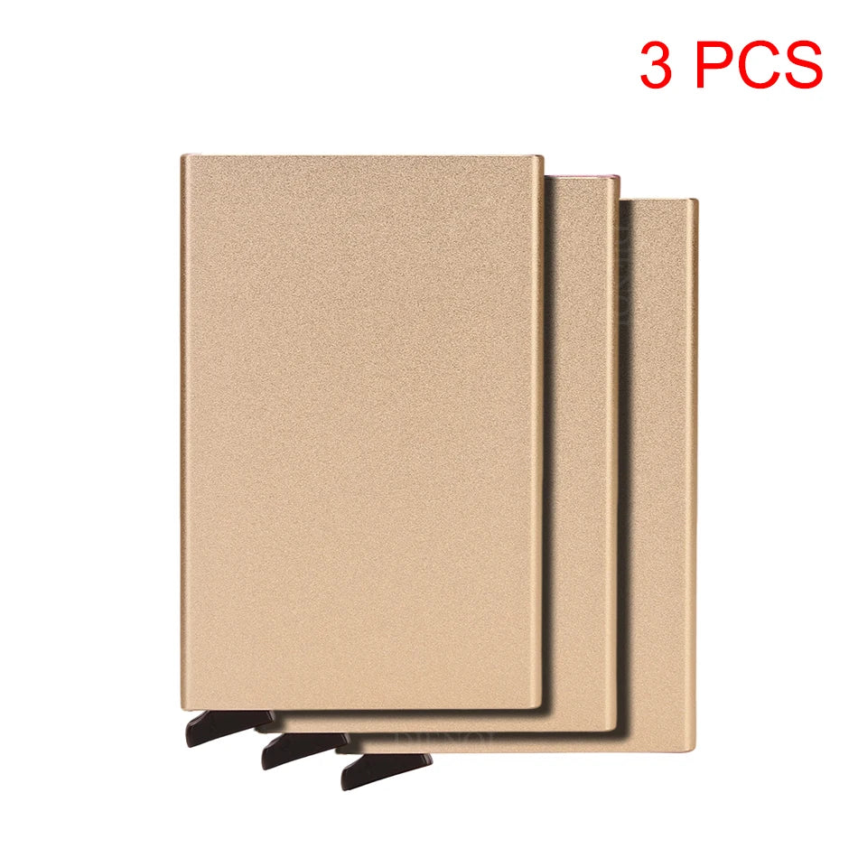 Rfid Credit Card Holder Metal Thin Slim Smart Wallet Men Women Wallets Pop Up Minimalist Small Black Purse Mini Walets for Men