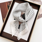 Women's Square Scarf Soft Satin Floral Print Wrap Foulard Neckerchief Bandannas Hair Skinny Tie Hijab Shawls