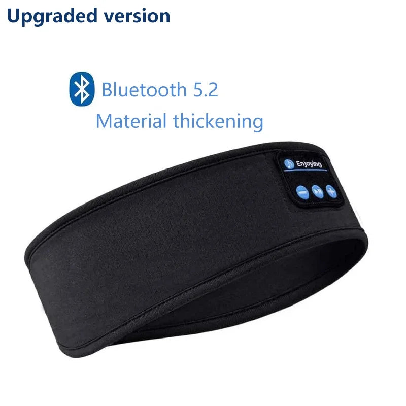 HUAWEISHI Bluetooth 5.0 Earphones Sports Sleeping Headband Elastic Wireless Headphones Music Eye Mask Wireless Headset Headband