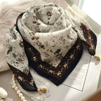 Luxury Magnetic Buckle Silk Scarf Women Print Square Scarf For Autumn Winter Warmth And Cold Resistance Fashionabl Scarves
