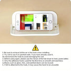 1pc Foldable Wall-mounted Shelf, For Bathroom, Toilet, Kitchen, Bedside, No Drilling Phone Storage, Wifi Router Storage