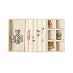 Plush Jewelry Storage Tray, Detachable Tray, Earrings, Earrings, Rings, Necklaces, Storage Tray, Drawer, Partition Tray
