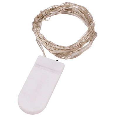 3V Led Silver Wire Fairy Lights Battery Power LED String Light with Switch for Garden Patio Fence Wedding Party Christmas Decor