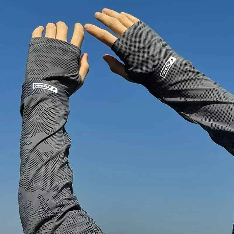 UPF50+ Cooling Arm Sleeves Loose Fit Sun Protection UV Cover for Men Women Driving Cycling Sports Accessories Cycling Uv Sleeve