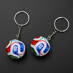 Mini 3D Soccer Ball Keychain Silicone elasticity Football Keyring Fashion Bag Backpack Charm Car Key Accessory For Sports Fans
