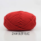 40-50g/Set 4ply Milk Cotton(80%) Knitting Yarn Needlework Dyed Lanas For Crochet Craft Sweater Hat Dolls At Low Price