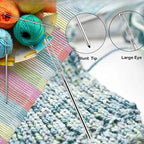 26Pcs Sewing Knitting Kits Large Eye Blunt Yarn Needles & Plastic Weaving Needles & Crochet Locking Counter Stitch Markers Tools