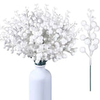 Glitter Artificial Flowers Berry Bouquet Christmas Decoration Xmas Tree Ornaments for Home Decor New Year Gift Accessory