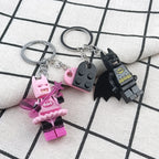2pcs Beautiful Handmade 3D Bat Couple Keychain Fairy Figure Pendant Phone Key Ring Backpack Accessory Gifts for Him Y2K Jewelry