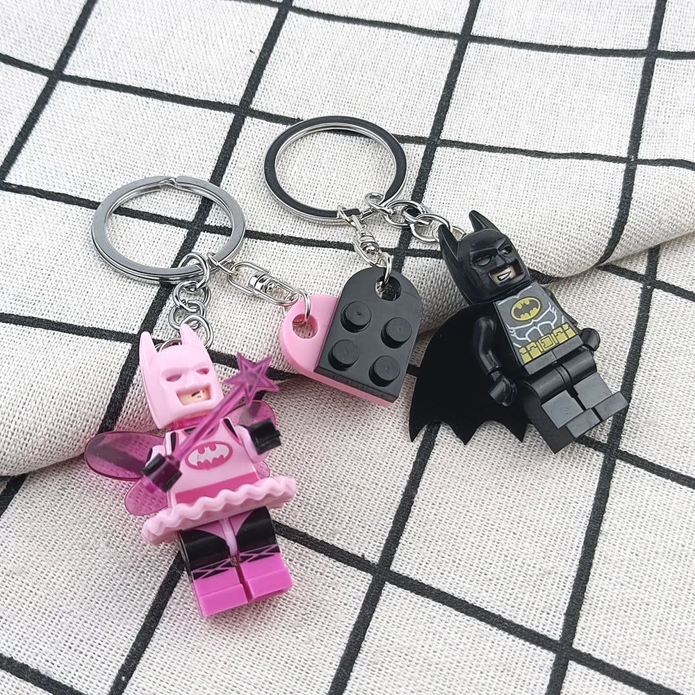2pcs Beautiful Handmade 3D Bat Couple Keychain Fairy Figure Pendant Phone Key Ring Backpack Accessory Gifts for Him Y2K Jewelry