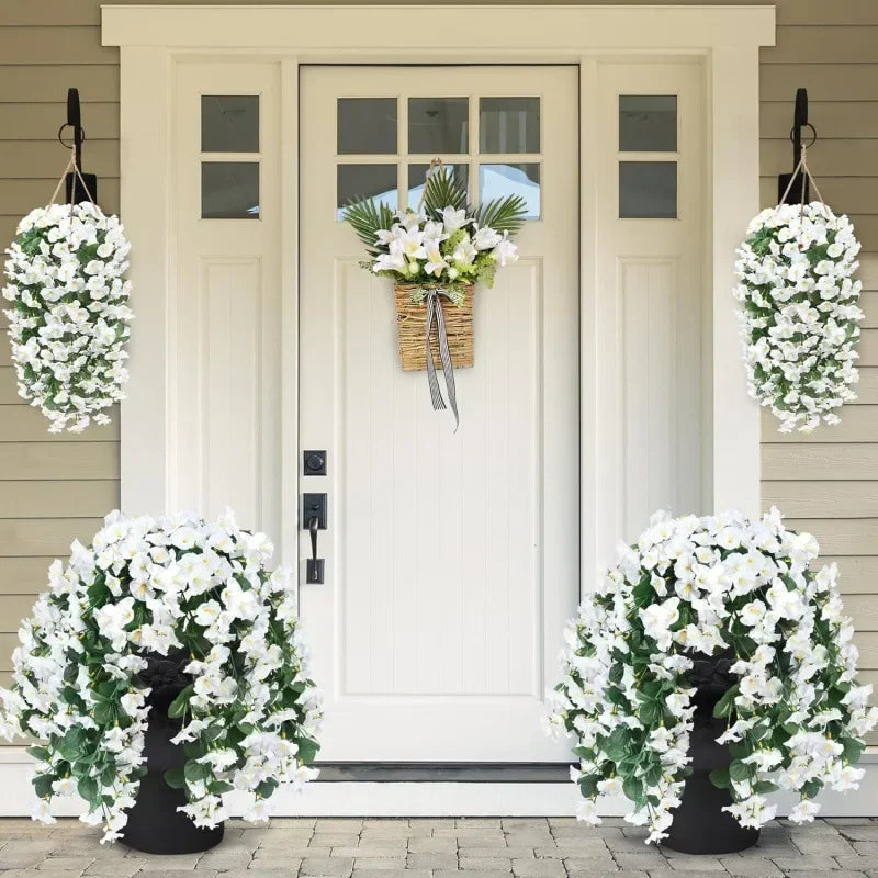 Artificial Flower New Artificial Hanging Flowers and Plants Easter Decoration 2025 UV-resistant and Realistic Room Decor Wedding