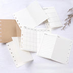 A7 50Sheets Loose Leaf Notebook Refill Spiral Binder Inner Page Weekly Monthly To Do Line Grid Inside Paper Stationery